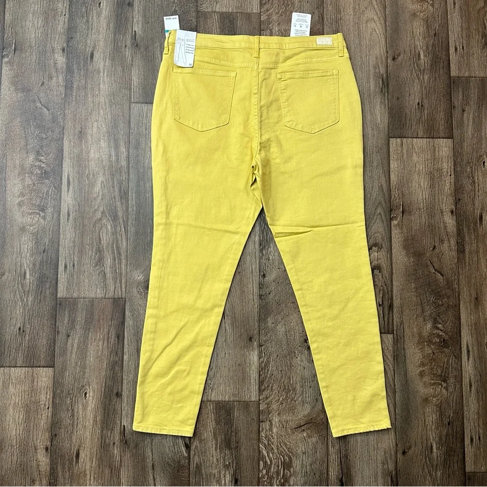 Seven7 Utility High Rise Ankle Skinny Pants Womens Size 16 Yellow